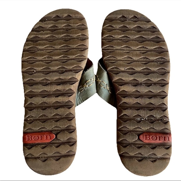 B.O.C Born Suava Thong Flip Flop Sandals Women’s 7M Green / Brown Casual Comfort - Picture 10 of 11